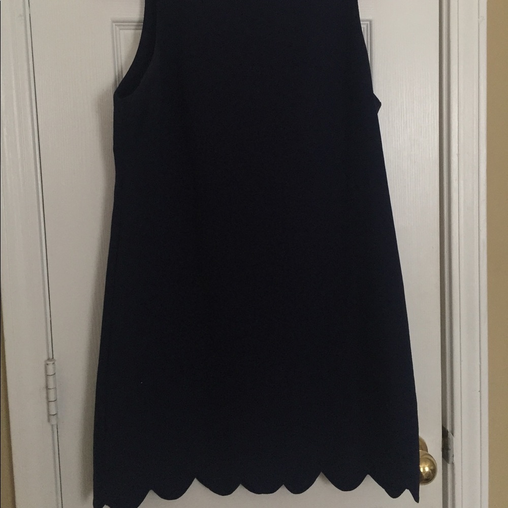 Scallop navy dress